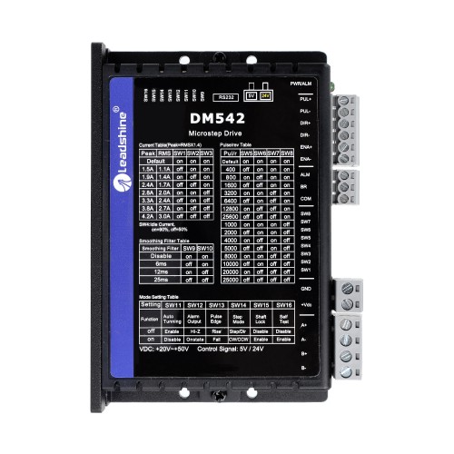 Controlador paso a paso digital Leadshine DM542 0,5-4,2A 20-50VCC