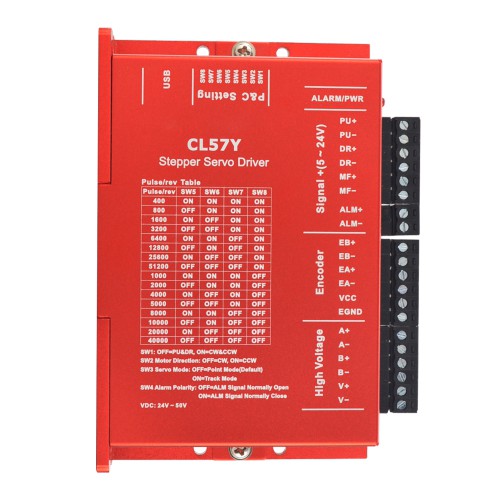 Controlador paso a paso de bucle cerrado CL57Y 0-7,0A 24-50VCC para motor Nema 17, 23, 24