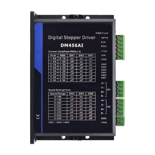 Controlador de motor paso a paso DM456AI 2 canales 1,0-5,6A 20-40VCC