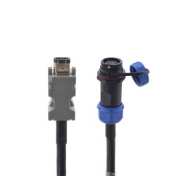 Cable de extensión de codificador de 5 m con conector de aviación IP65 para servomotor serie T6