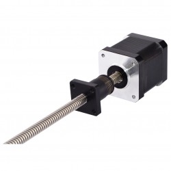 Tuerca de Tornillo Antiretroceso Motor Lineal Externo Nema 17 17E19S0406AB-300RA Plomo 2mm Longitud 300mm