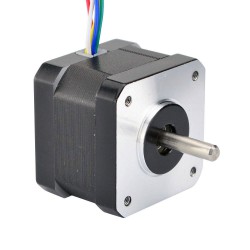 Motor Paso A Paso de Doble Eje Nema 17 12V 17HM13-0316D 0,9 deg 16Ncm 6 Alambres