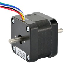 Motor Paso A Paso de Doble Eje Nema 17 12V 17HM13-0316D 0,9 deg 16Ncm 6 Alambres