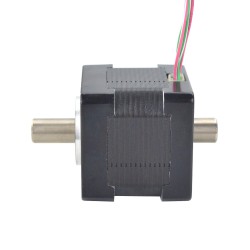 Motor paso a paso de eje hueco Nema 14 14HS14-1254H doble eje 16Ncm 1.25A 4Alambres