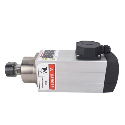 Motor Husillo CA Cuadrado Refrigerado por Aire GDZ93×82-2.2B4 220V 2,2KW 10A 18000RPM 300Hz Pinza ER25