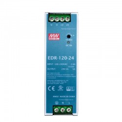 MeanWell EDR-120-24 Fuente de poder riel din 24VCC 120W 5A