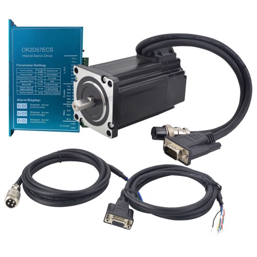 Kit Motor Paso a Paso de Bucle Cerrado Nema 24 1-OK2D57ECS-24HE40 4,0Nm 5A con Controlador y Cable