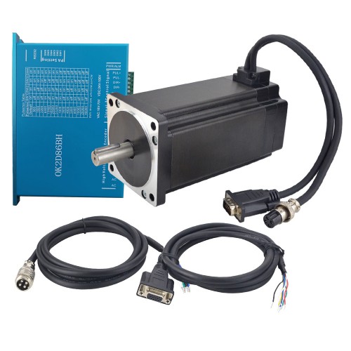 Kit Motor Paso a Paso de Bucle Cerrado Nema 34 1-OK2D86BH-34HE59 12,0Nm 6,0A con Controlador y Cable