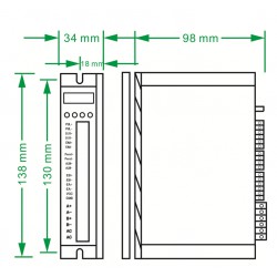 Controlador paso a paso de bucle cerrado OK2D57ECS 1-6A 24-60VCC para motor Nema 23, 24