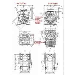 Reductor corona sin fin NMRV040 5:1 10:1 20:1 30:1 50:1 compatible con motores paso a paso Nema 34