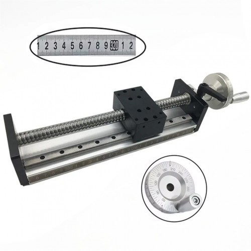Etapa lineal manual SXG5080 con guías dobles y husillo de bolas y volante