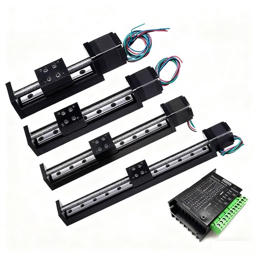 Mini plataforma lineal motorizada OSP001602, mesa deslizante CNC con motor paso a paso Neme 11 y driver TB6600