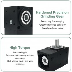 Reductores de engranajes cónicos en ángulo recto Nema 17, relación 2:1/3:1/5:1 para motor paso a paso Nema 17