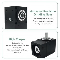 Reductores de engranajes cónicos en ángulo recto Nema 34 relación 2:1/3:1/5:1 para motor paso a paso NEMA 34/servomotor de 80 mm