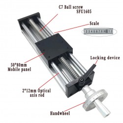 Etapa lineal manual GGP5080 mesa deslizante lineal manual, módulo de movimiento CNC con volante
