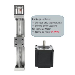 Etapa lineal motorizzato DXG-YR60+SFU1605 con motor paso a paso Nema 23 de 1,2/2/3 Nm y driver