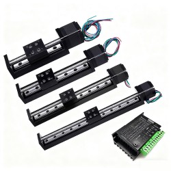 Mini plataforma lineal motorizada OSP001602, mesa deslizante CNC con motor paso a paso Neme 11 y driver TB6600