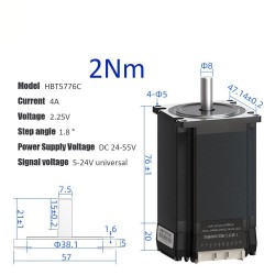 Motor paso a paso de circuito cerrado integrado Nema 23, serie HBT57, 1,2 Nm/2 Nm/3 Nm, con codificador de 1000 líneas
