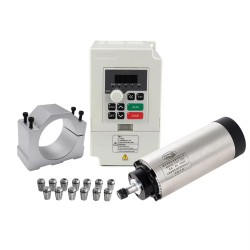 Kit de motor de husillo CNC refrigerado por aire 1,5 kW, 110V/220V, OSP001696, con variadores de velocidad (VFD) y 13 pinzas ER11