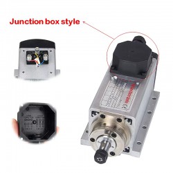 Motor de husillo CNC refrigerado por aire Huajiang-1.5kW, 110V/220V, 1,5kW, 24000rpm, pinza ER11/ER16, 400Hz, con enchufe de aviación