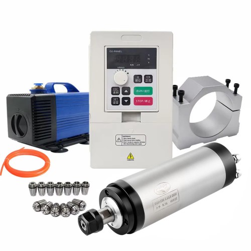 Kit de motor de husillo refrigerado por agua 2,2 kW, 110V/220V/380V, OSP001699, con variadores de frecuencia, bomba de agua, 13 pinzas ER20 y soporte
