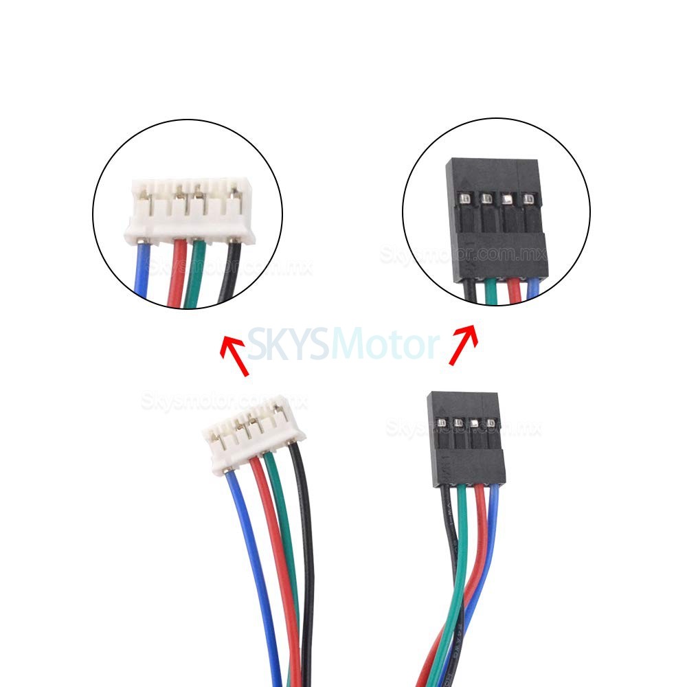 Motor Paso A Paso NEMA 17 17HS15-1504S-X1 45Ncm 12V 1,5A 4 Alambres con Cable 1m y Conector