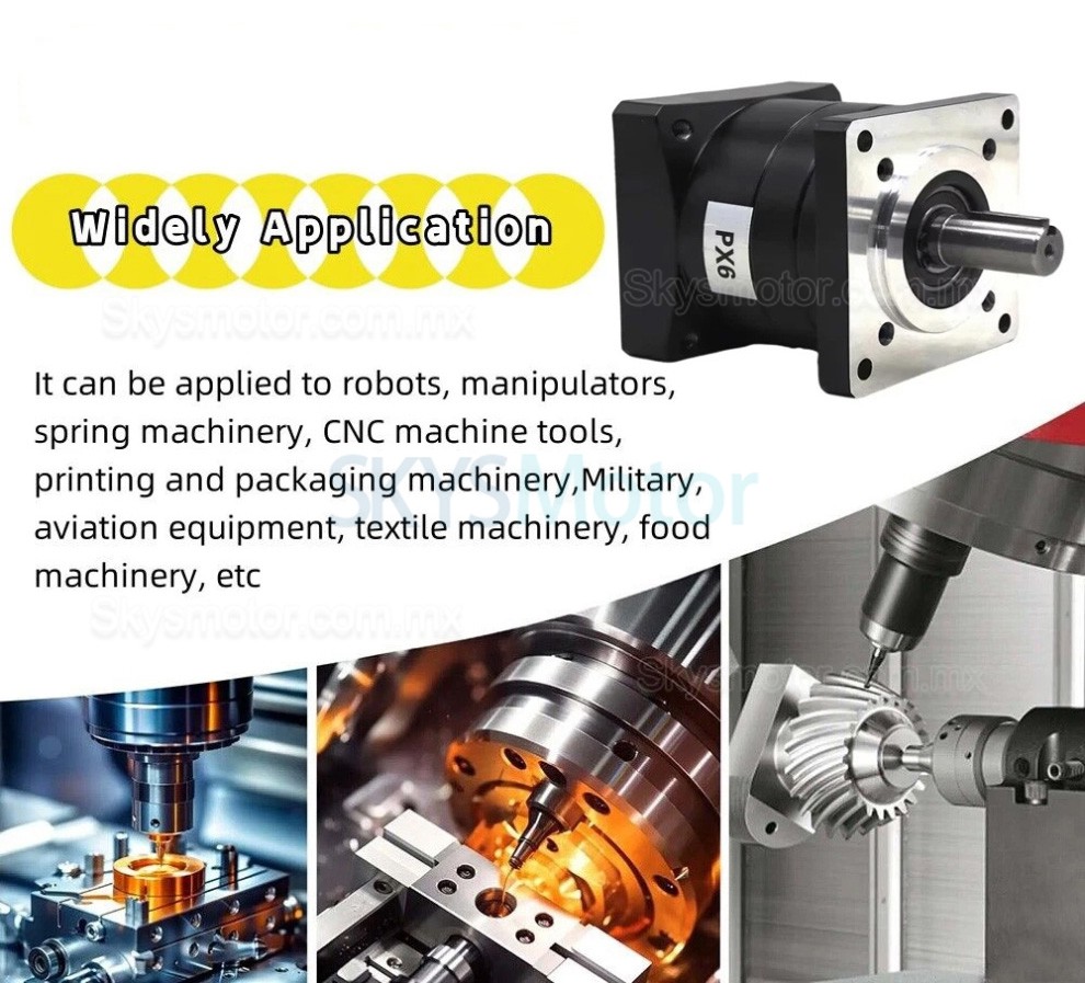 Reductor planetarios Nema 34 serie 86PX, relaci&oacute;n 5:1 - 100:1 para motor paso a paso de 86 mm