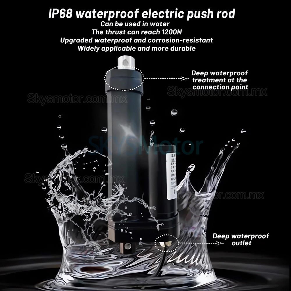 Actuador lineal el&eacute;ctrico sumergible IP68 BST-YF-FS 12V