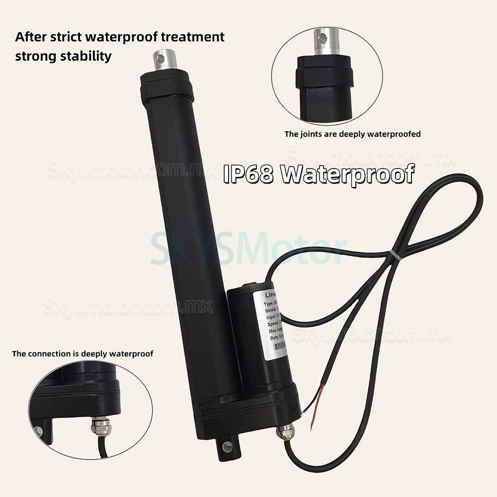 Actuador lineal el&eacute;ctrico sumergible IP68 BST-YF-FS 12V
