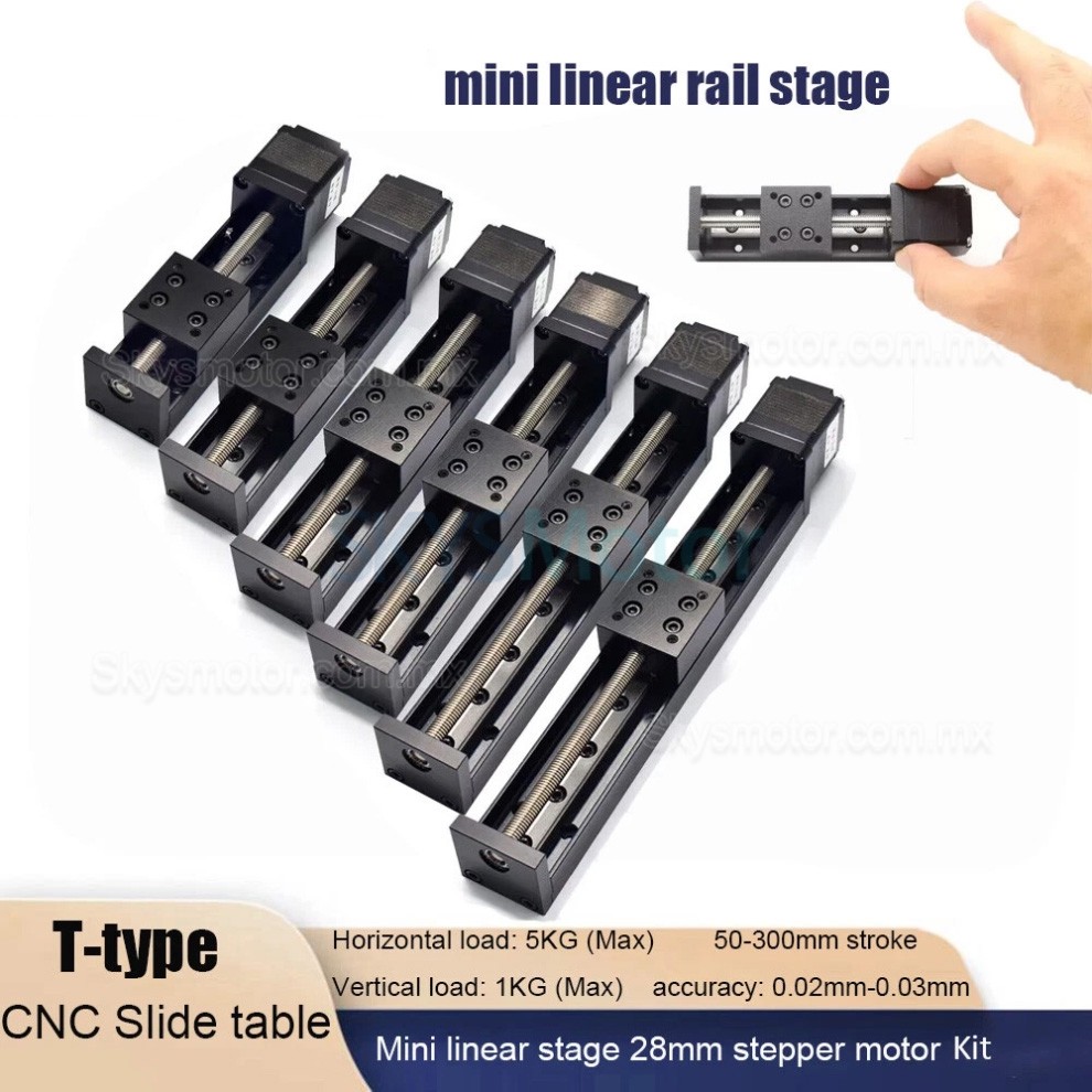 Guia lineal OSP001603, m&oacute;dulo de gu&iacute;a lineal, carrera 50 mm a 300 mm con kit motor Nema 11