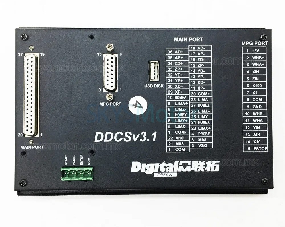 Controlador CNC DDCS V3.1 de 3 ejes/4 ejes, control numérico electrónico autónomo Controlador CNC DDCS V3.1 de 3 ejes/4 ejes, control numérico electrónico autónomo