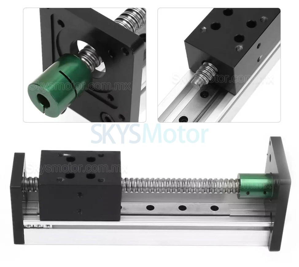 Etapa lineal motorizada OSP001606, m&oacute;dulo de husillo de bolas CNC con riel gu&iacute;a &uacute;nico y motor paso a paso Neme 23