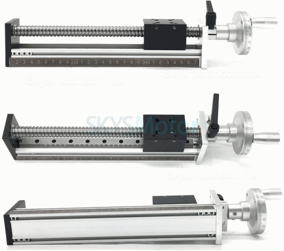 Mini mesa deslizante manual de husillo de bolas DXG6042, m&oacute;dulo lineal CNC con volante