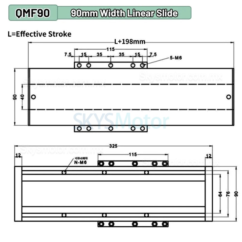 Kit de mesa deslizante CNC totalmente cerrado y resistente al agua OSP001614 con motor paso a paso NEMA 23 y controlador HB8080C