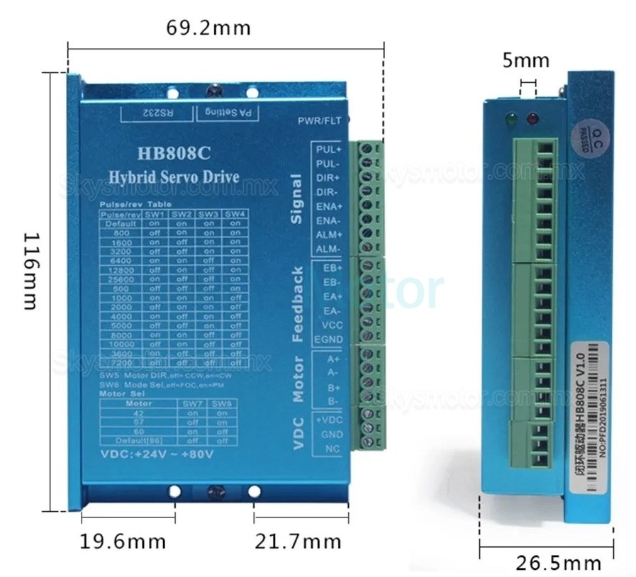 Kit de mesa deslizante CNC totalmente cerrado y resistente al agua OSP001614 con motor paso a paso NEMA 23 y controlador HB8080C