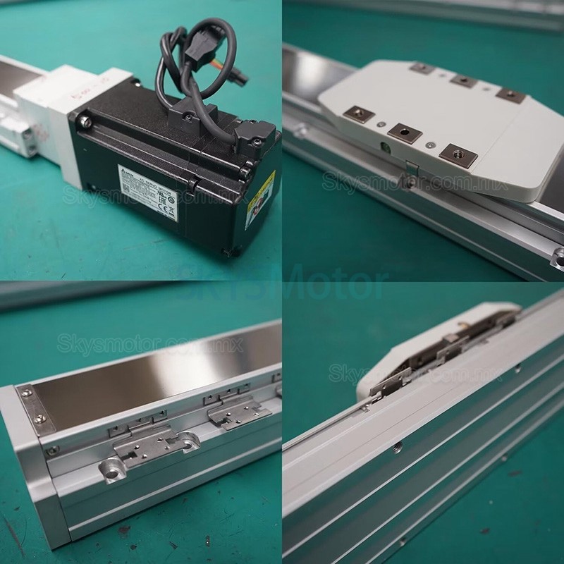 Módulo lineal de doble carril, actuador de guía lineal FCH60 50-1000mm con servomotor de 400 W