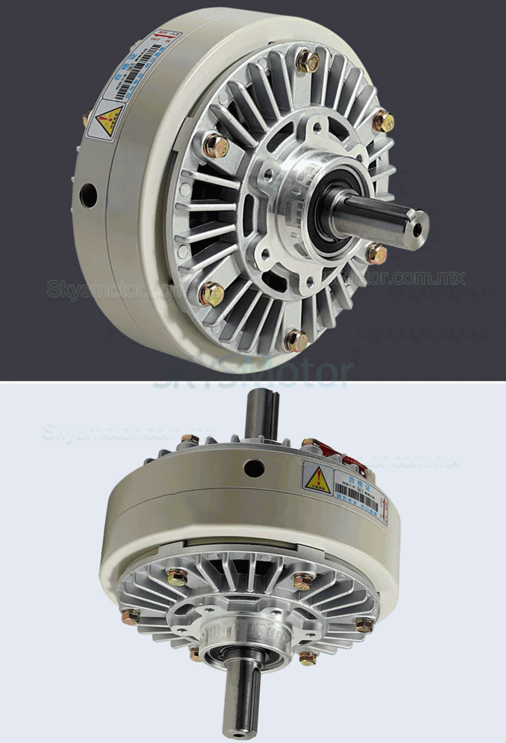 Embrague de part&iacute;culas magn&eacute;ticas de doble eje serie FL-S-C, 6 Nm-50 Nm, 24 VCC, CNC