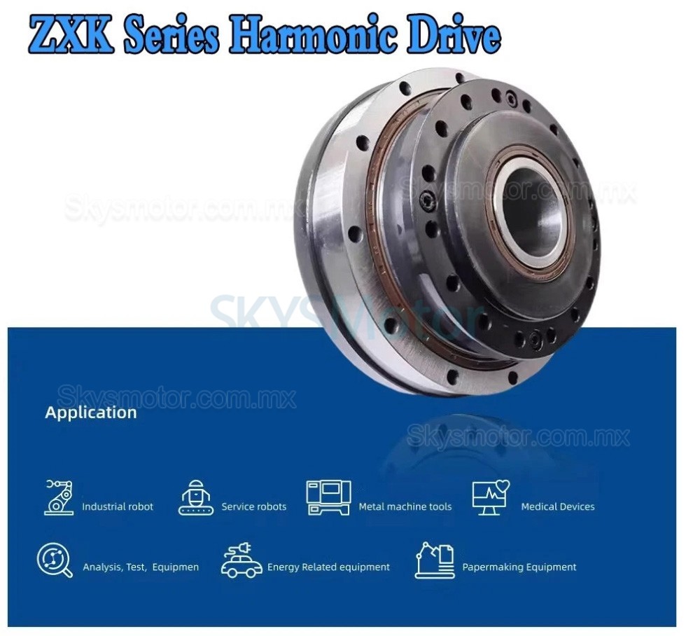 Reductor arm&oacute;nica tipo hueco serie ZXK relaci&oacute;n 30:1/50:1/80:1/100:1/120:1/160:1,huelgo 30 arc-sec