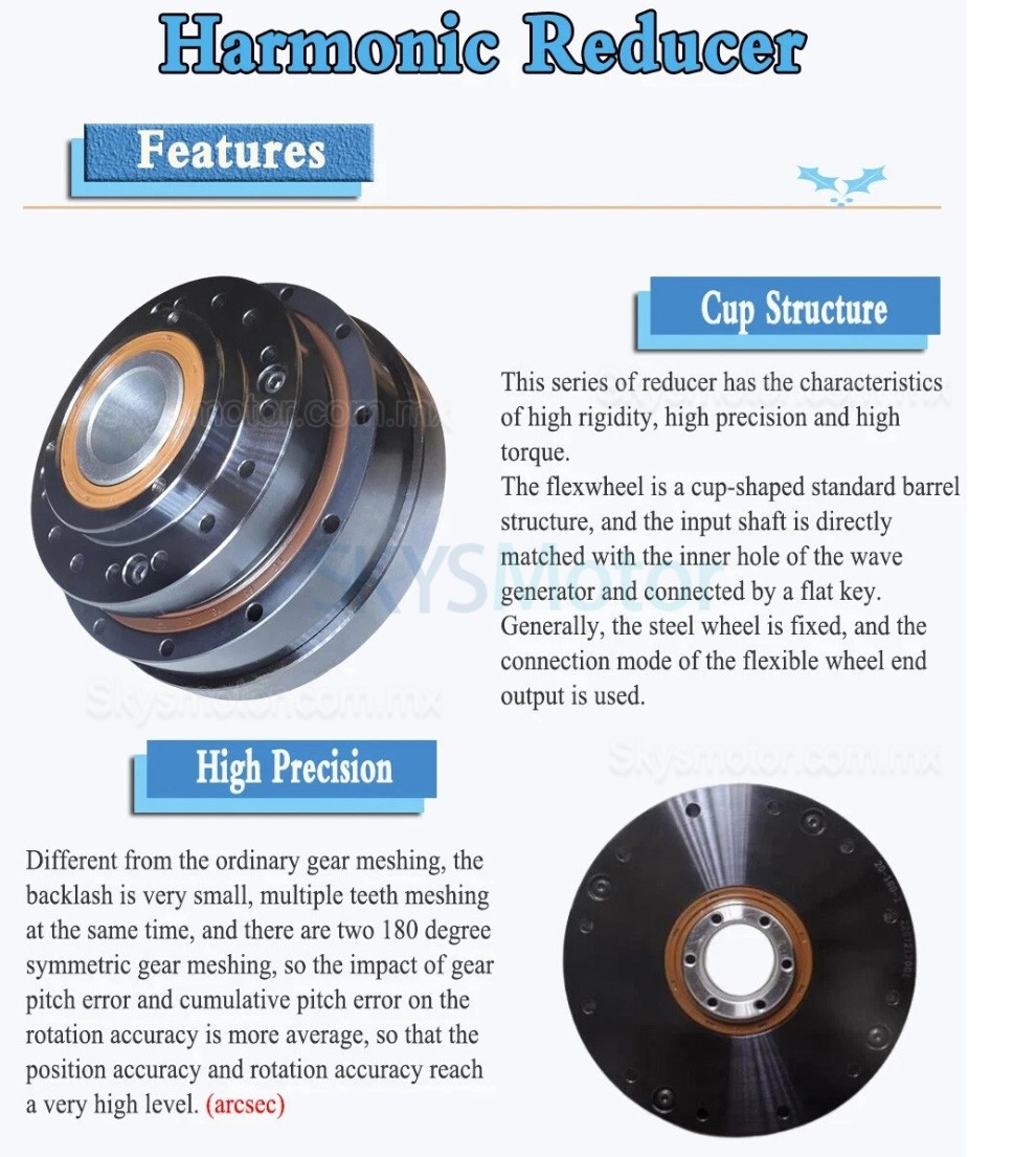 Reductor arm&oacute;nica tipo hueco serie ZXK relaci&oacute;n 30:1/50:1/80:1/100:1/120:1/160:1,huelgo 30 arc-sec