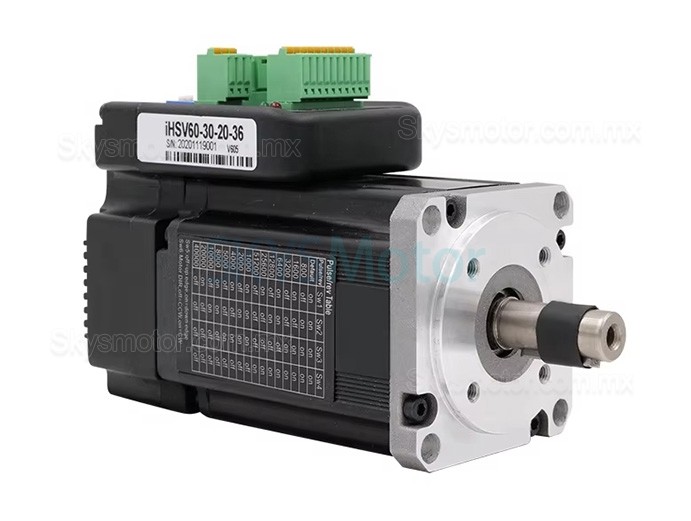 Servomotor integrado 36V Nema 23 JMC iHSV60-30-20-36 200W 0,65 Nm trifásico 3000RPM 60x60 mm
