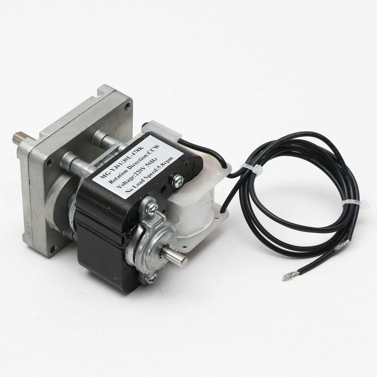 Motorreductor monofasico de polos sombreados MG-YJ61 CA 110/220 V con 13:1 a 718:1 caja de engranajes rectos