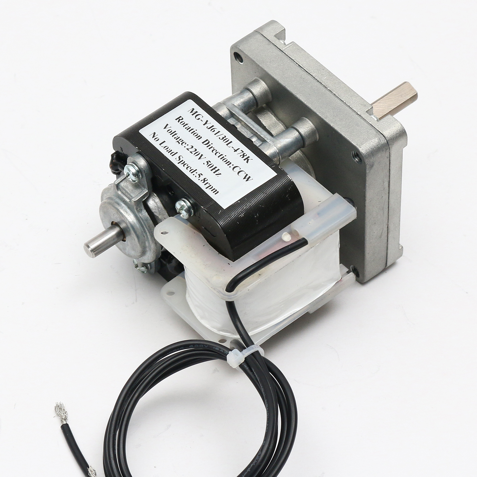 Motorreductor monofasico de polos sombreados MG-YJ61 CA 110/220 V con 13:1 a 718:1 caja de engranajes rectos