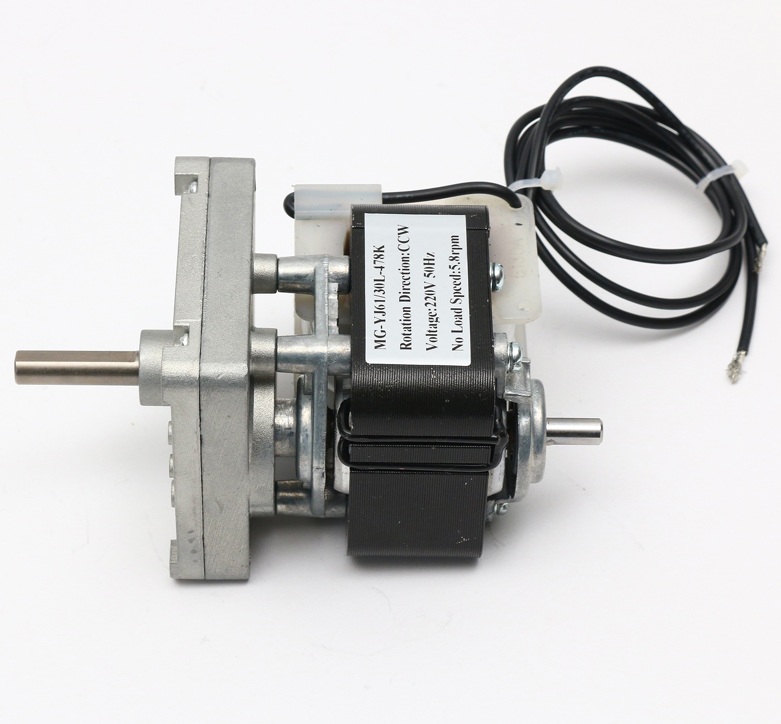 Motorreductor monofasico de polos sombreados MG-YJ61 CA 110/220 V con 13:1 a 718:1 caja de engranajes rectos
