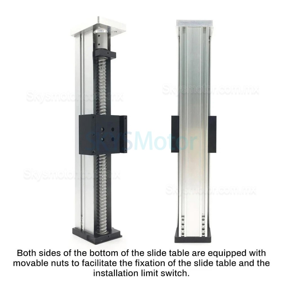 Etapa de gu&iacute;a lineal CNC completamente sellado, mesa deslizante de husillo de bolas QMF40 con motor paso a paso y controlador