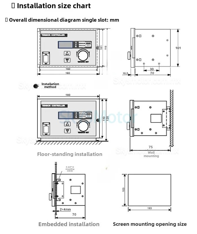 Controlador de tensi&oacute;n manual KTC800A 0-24 V 4 A para freno/embrague de part&iacute;culas magn&eacute;ticas