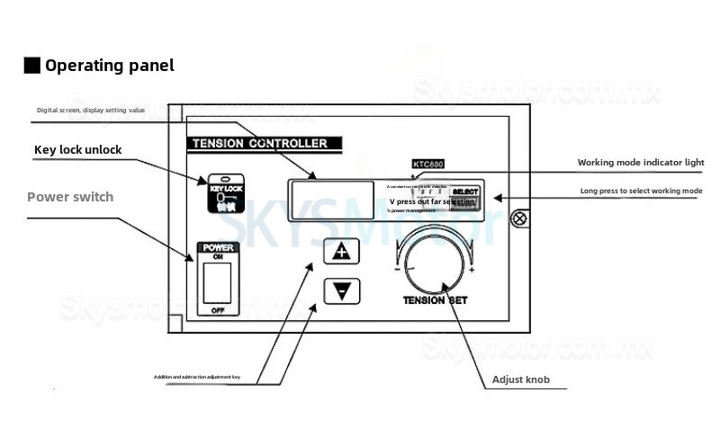 Controlador de tensi&oacute;n manual KTC800A 0-24 V 4 A para freno/embrague de part&iacute;culas magn&eacute;ticas