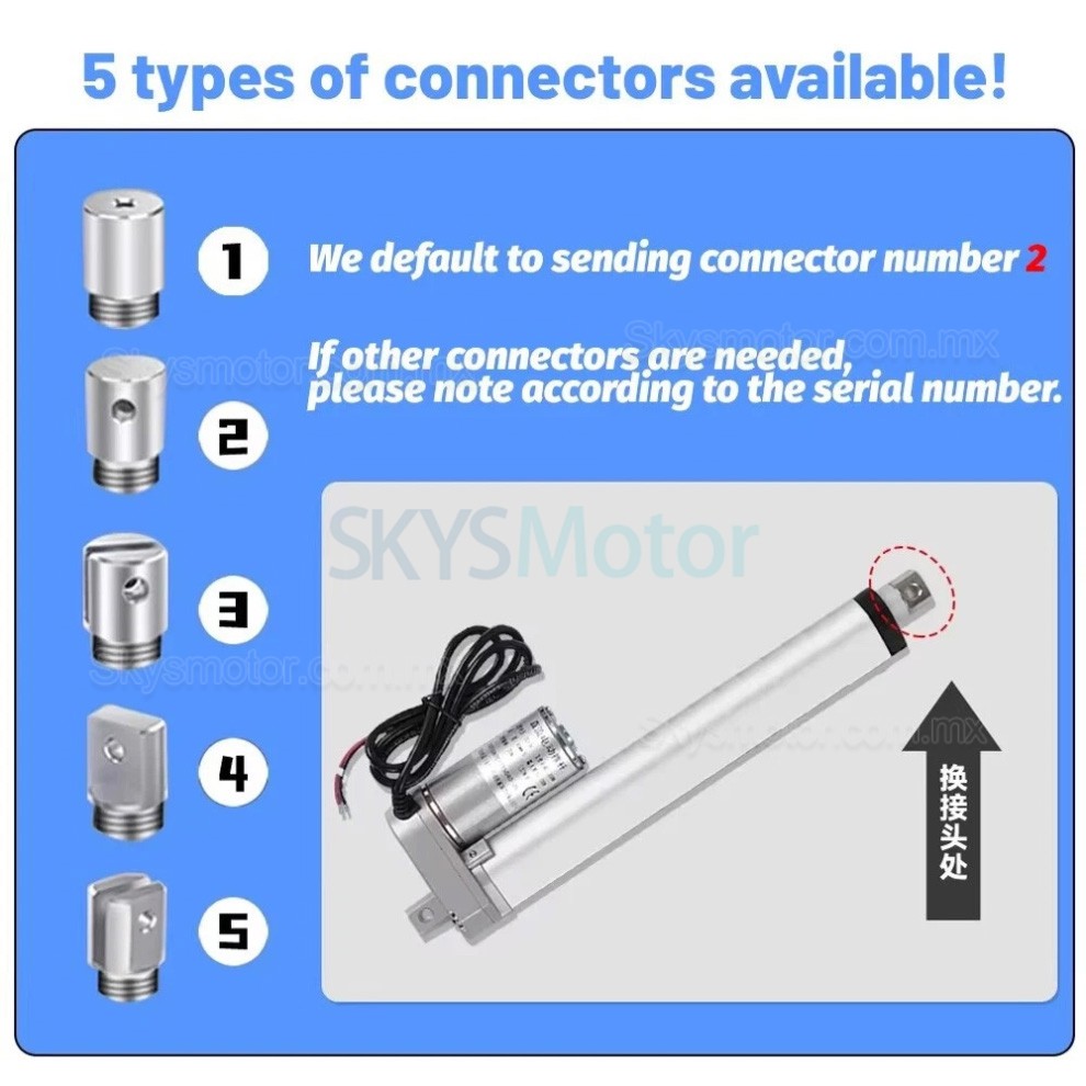 Actuador lineal el&eacute;ctrico de 12 V/24 V OSP001608 5mm/s - 90mm/s 20&ndash;36W