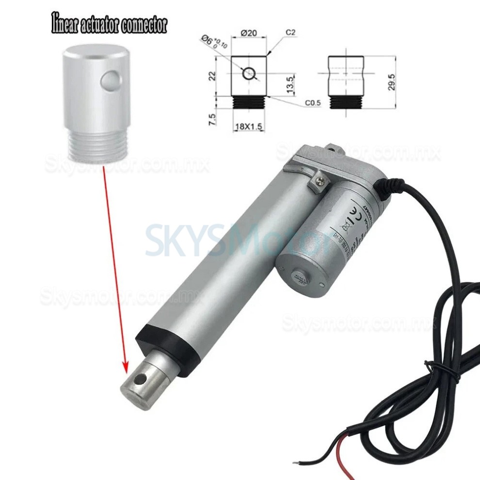 Actuador lineal el&eacute;ctrico de 12 V/24 V OSP001608 5mm/s - 90mm/s 20&ndash;36W