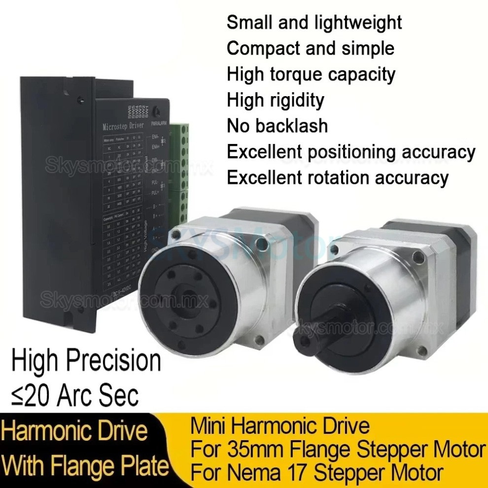 Motorreductor paso a paso arm&oacute;nico serie MINIS/MINIF relaci&oacute;n 30:1/50:1/100:1