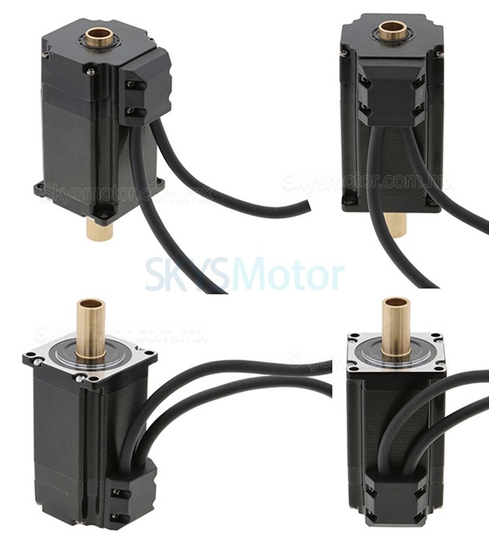 Motor paso a paso eje hueco Nema 23 OK57DL76EC1-B-NK30 bipolar 1,8grados 1,89Nm 4,2A 2,52V doble eje
